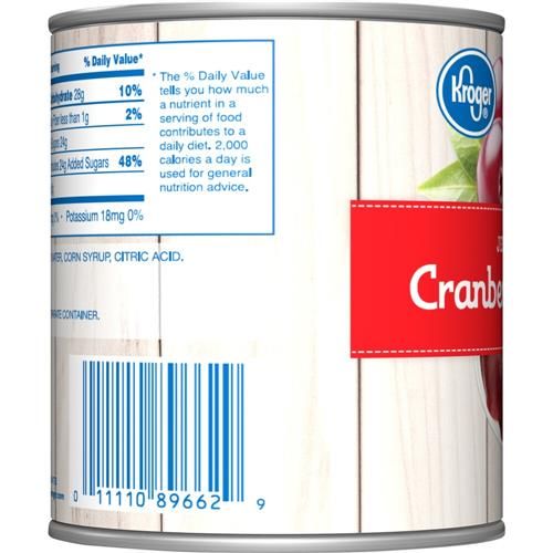Kroger Canned Jellied Cranberry Sauce 14 oz