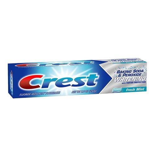 Crest Baking Soda & Peroxide Whitening With Tartar Protection Toothpaste, Fresh Mint, 8.2 Oz