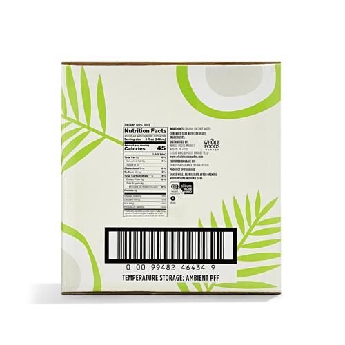 Whole Foods Market, Organic Coconut Water , 12 Ct