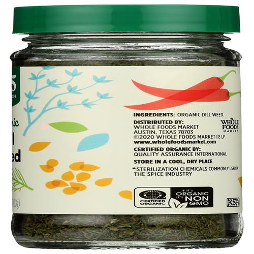Whole Foods Market, Organic Dill Weed, 0.46 Oz