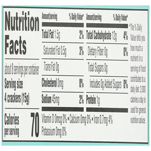 Whole Foods Market Organic Original Water Crackers, 4.4 Oz