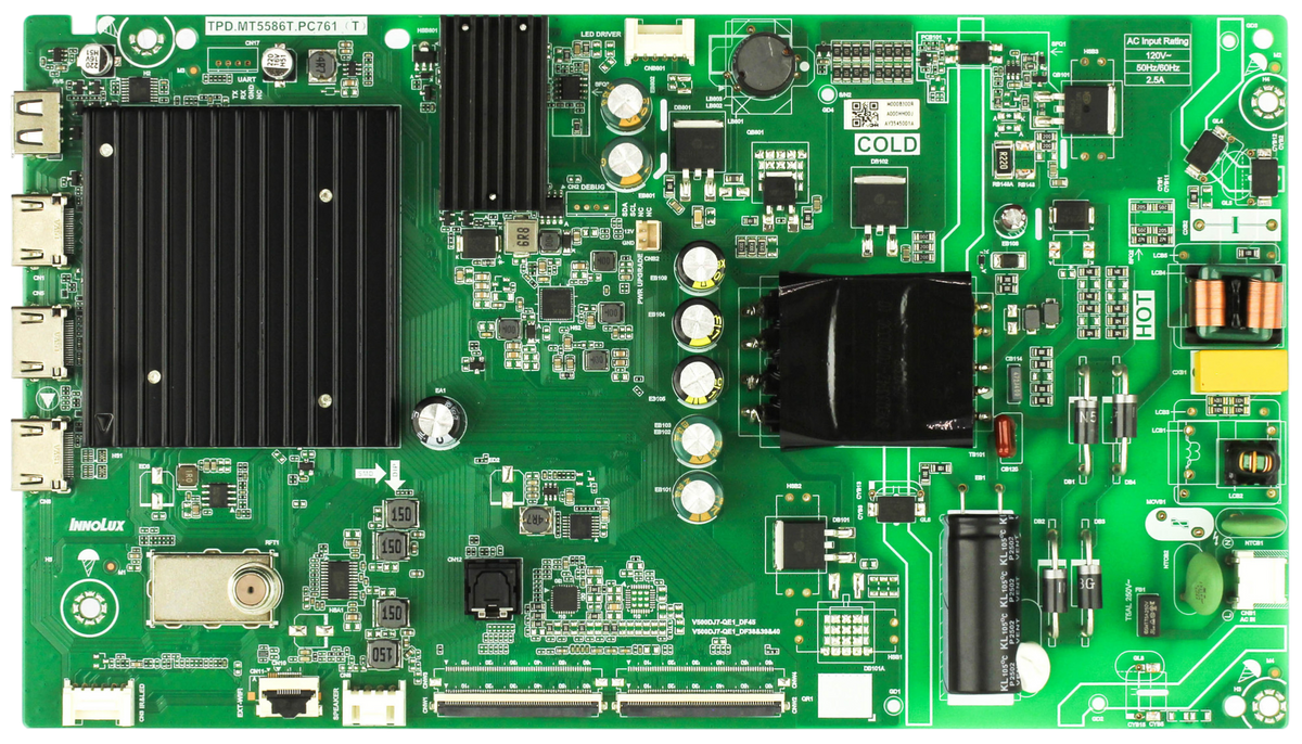 6M03A000HH00J Vizio Main Board, TPD.MT5586T.PC761 (T), M000B300R, V500DJ7-QE1, VQD50M-0809