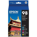 New, Pre-Owned - Epson 98 Black/Cyan/Light Cyan/Magenta/Light Magenta/Yellow High Yield Ink Cartridge, 6/Pack