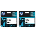 New, Pre-Owned - HP 934 Black (C2P19AN) Ink Cartridge- 2 Pack