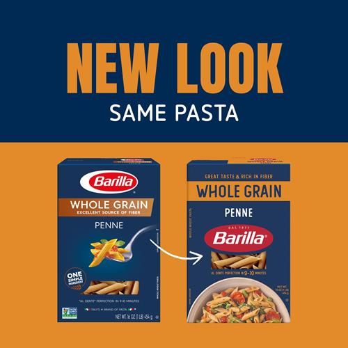 Barilla Whole Grain Penne Pasta, 16 Oz. Box - Non-Gmo Pasta Made With 100% Whole Grain Durum Wheat - Great Source Of Fiber