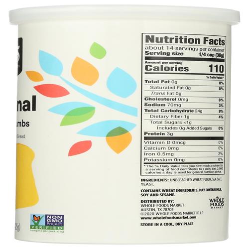 Whole Foods Market, Original Bread Crumbs, 15 Oz