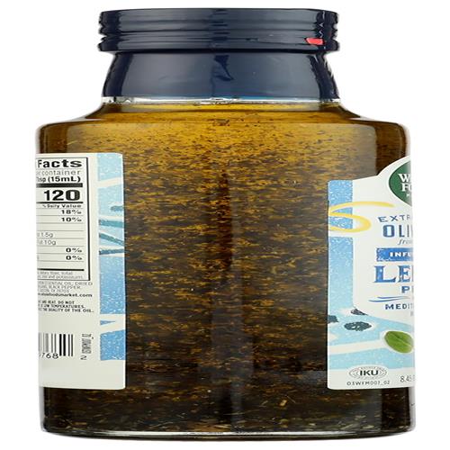 Whole Foods Market, Extra Virgin Olive Oil, Greek Infused With Lemon & Mediterranean Herbs, 8.45 Fl Oz