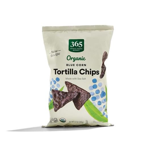 Whole Foods Market Organic Blue Corn Tortilla Chips, 12 Oz