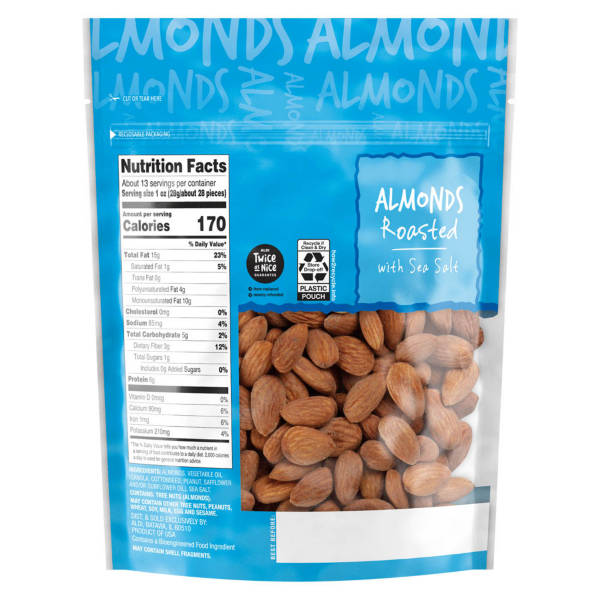 Southern Grove Oil Roasted and Salted Almonds, 14 oz