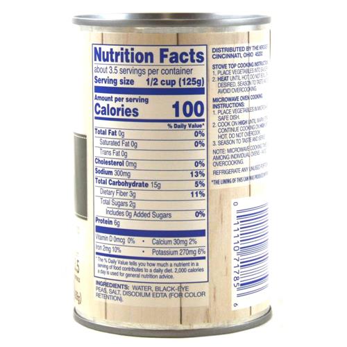 Kroger Black Eyed Peas 15.5 oz