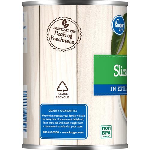 Kroger Canned Pear Slices in Extra Light Syrup 15 oz