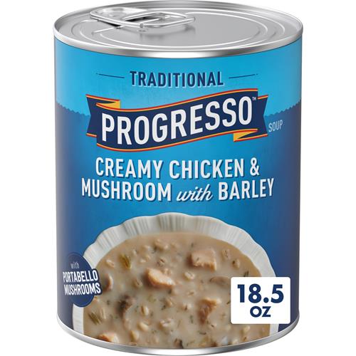 Progresso Traditional Creamy Chicken & Mushroom With Barley Soup, 18.5 Oz.