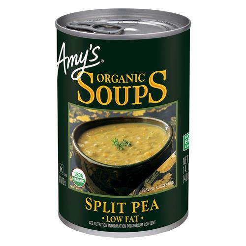 Amys Soup, Vegan Split Pea Soup, Gluten Free, Made With Organic Vegetables, Canned Soup, 14.1 Oz
