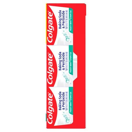 Colgate Baking Soda And Peroxide Whitening Toothpaste, Frosty Mint Stripe - 6.0 Ounce (Pack Of 3)