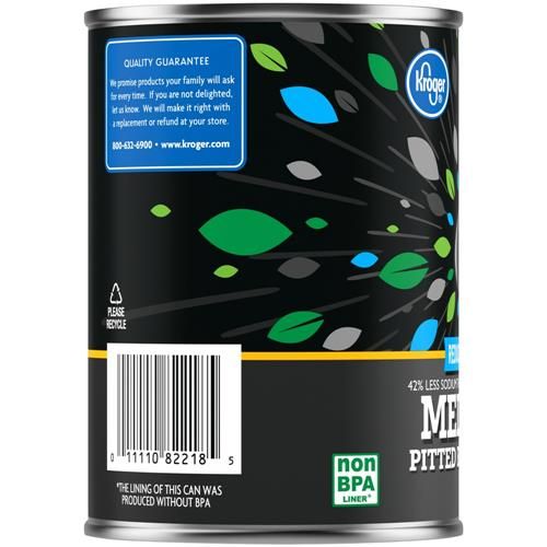 Kroger Reduced Sodium Medium Pitted Ripe Olives 6 oz