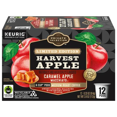Private Selection Caramel Apple Macchiato Medium Roast Coffee Pods 12 ct