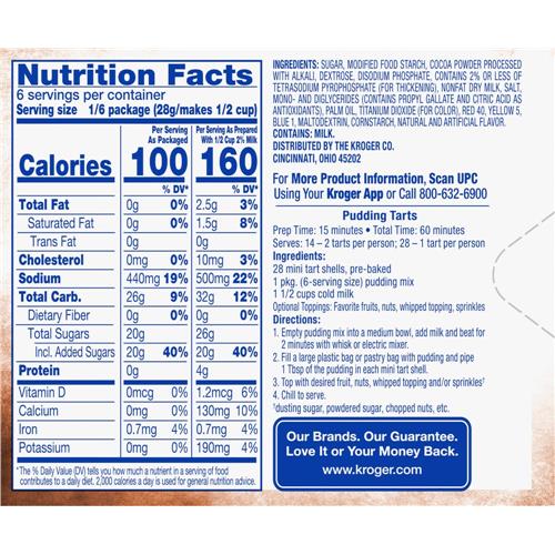 Kroger Instant Chocolate Pudding & Pie Filling 5.85 oz