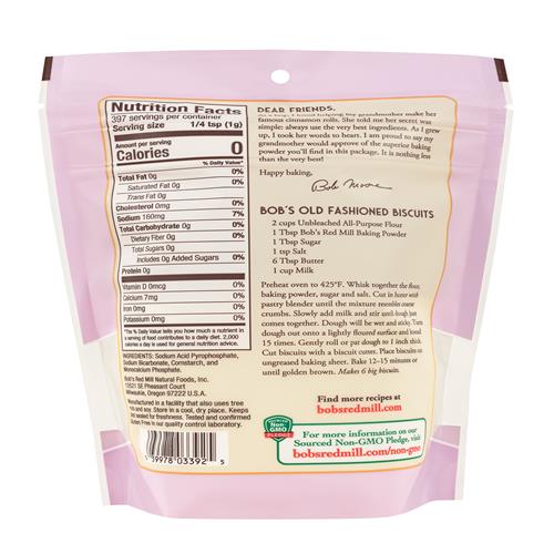 Bobs Red Mill Baking Powder, 14Oz (Pack Of 1) - Gluten Free, Vegan, Kosher