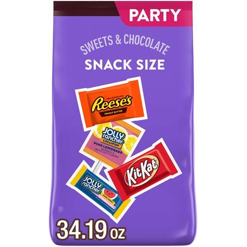 Jolly Rancher, Kit Kat And Reeses Assorted Flavored Snack Size, Candy Party Pack, 34.19 Oz