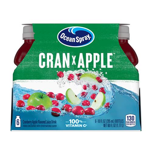 Ocean Spray Cran-Apple Cranberry Apple Juice Drinks, 10 Fl Oz (Pack Of 6)