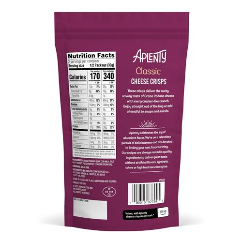 Aplenty Classic Cheese Crisps, 2.11 Oz