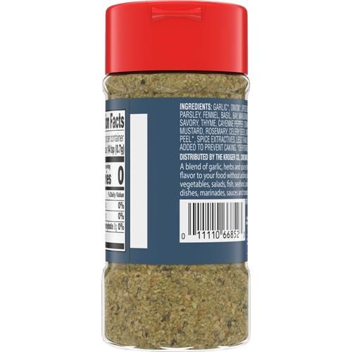 Kroger Salt Free Zesty Blend Garlic Herb Seasoning 2.5 oz