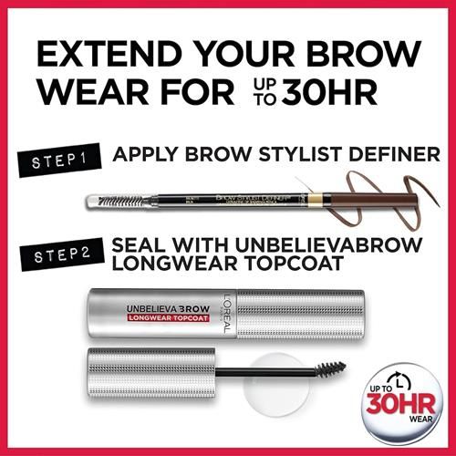 Loreal Paris Makeup Brow Stylist Definer Waterproof Eyebrow Pencil, Ultra-Fine Mechanical Pencil, Draws Tiny Brow Hairs And Fills In Sparse Areas And Gaps, Dark Brunette, 0.003 Ounce (Pack Of 1)