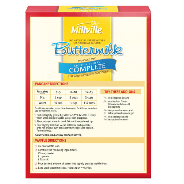 Millville Complete Buttermilk  Pancake & Waffle Mix, 32 oz