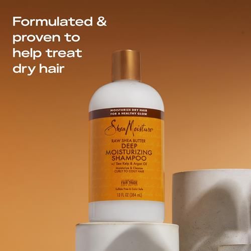 Sheamoisture Shampoo Deep Moisturizing For Dry, Damaged Or Transitioning Hair Raw Shea Butter Sulfate-Free 13Oz