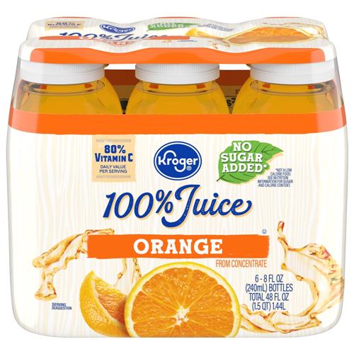 Kroger Orange Juice 6 bottles / 8 oz