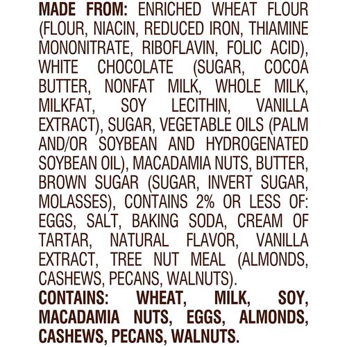 Pepperidge Farm Tahoe Crispy White Chocolate Macadamia Nut Cookies, 7.2 Oz Bag (8 Cookies)