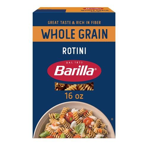 Barilla Whole Grain Rotini Pasta, 16 Oz. Box - Non-Gmo Pasta Made With 100% Whole Grain Durum Wheat - Great Source Of Fiber