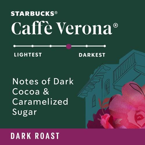 Starbucks K-Cup Coffee Pods, Dark Roast Coffee, Caffè Verona, 100% Arabica, 32 Pods