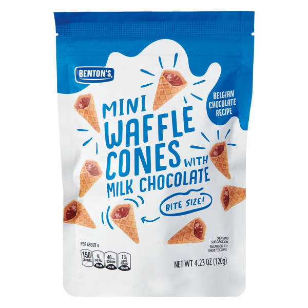 Benton's Mini Waffle Cones - Milk Chocolate  - 4.23 oz