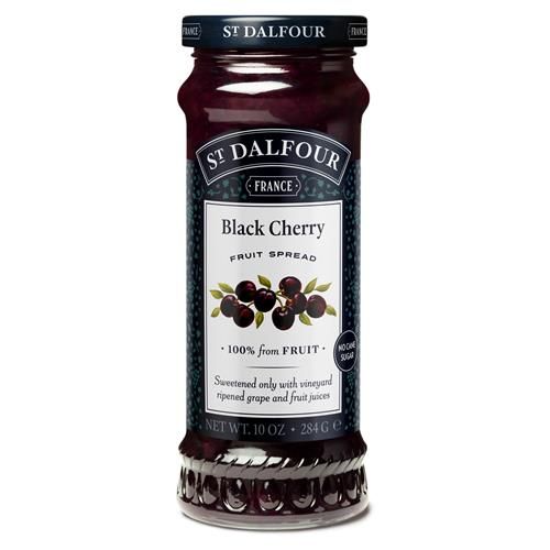 St. Dalfour Black Cherry Fruit Spread - 10Oz - 100% From Fruit, No Artificial Ingredients, Non-Gmo, No Cane Sugars, All Natural, Made In France
