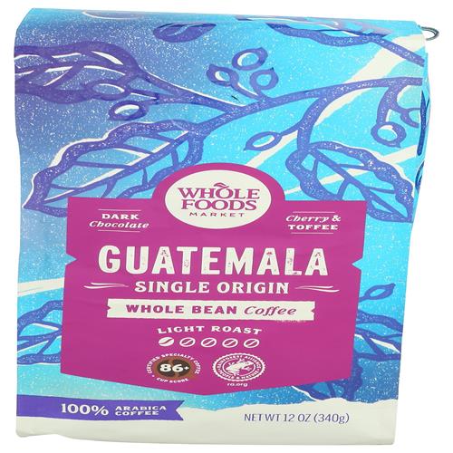 Whole Foods Market Whole Bean Guatemala Coffee, 12 Oz