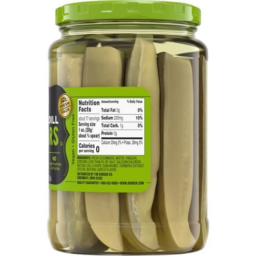Kroger Kosher Dill Spear Pickles 24 fl oz