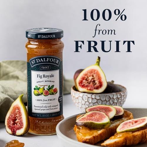 St. Dalfour Fig Royale Fruit Spread - 10Oz - 100% From Fruit, No Artificial Ingredients, Non-Gmo, No Cane Sugars, All Natural, Made In France