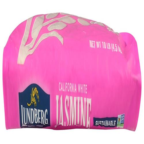 Lundberg Family Farms - White Jasmine Rice, Premium Long Grain Bulk Rice, Non-Sticky Texture, California-Grown, Light, Buttery Flavor, Pleasant Aroma, Gluten-Free, Non-Gmo, Vegan, Kosher (10Lb) -
