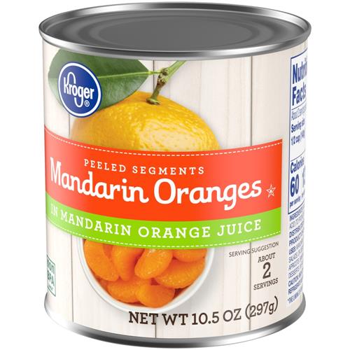 Kroger Canned Mandarin Oranges in Juice 10.5 oz