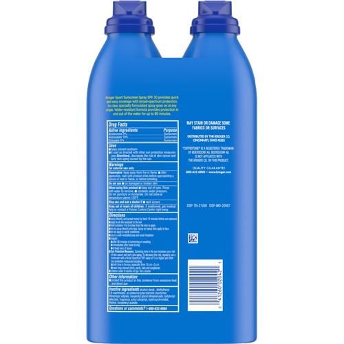 Kroger Sport Sunscreen Spray SPF 30 18.2 oz