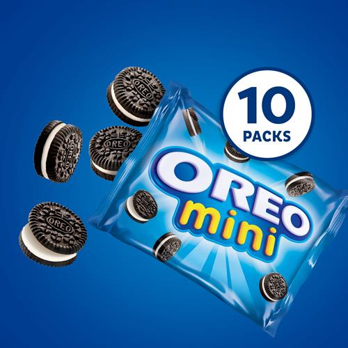 Oreo Mini Chocolate Sandwich Cookies, 10 Snack Packs