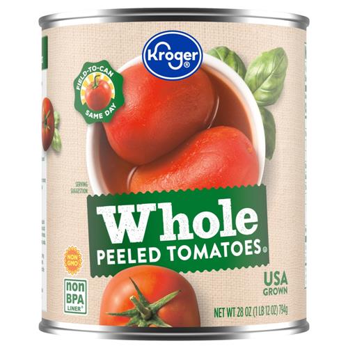 Kroger Whole Peeled Tomatoes 28 oz
