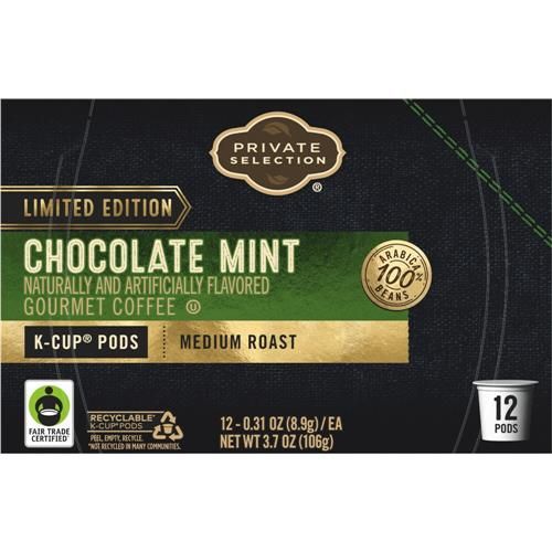 Private Selection Chocolate Mint Medium Roast K-Cup Coffee Pods 12 ct
