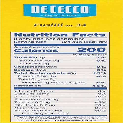 De Cecco Fusilli Pasta, 16 Oz