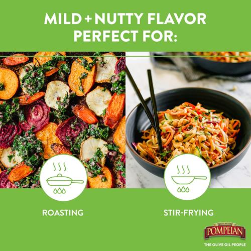 Pompeian 100% Avocado Oil Cooking Spray, Mildly Nutty Flavor, Perfect For High-Heat Cooking, Roasting And Stir-Frying, Naturally Gluten Free, Non-Allergenic, Non-Gmo, No Propellant, 5 Fl. Oz. - P