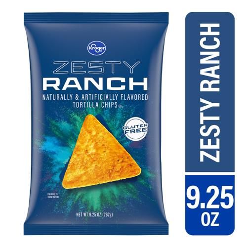 Kroger Zesty Ranch Tortilla Chips 9.25 oz