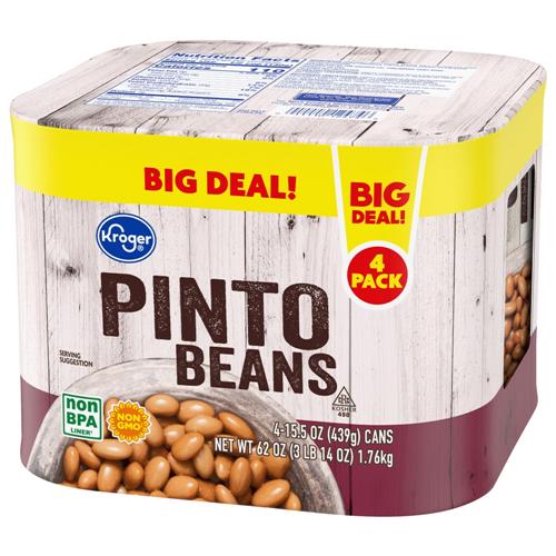 Kroger Pinto Beans 4 pk / 15.5 oz