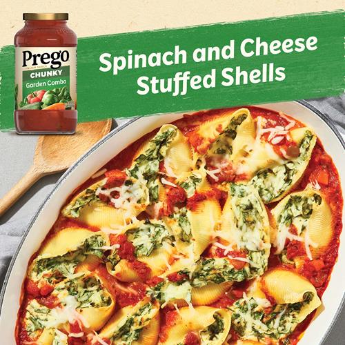 Prego Chunky Garden Combo Pasta Sauce, 23.75 Oz Jar
