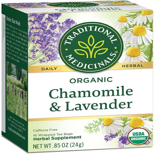 Traditional Medicinals Organic Chamomile With Lavender Herbal Tea, 16 Tea Bags (Pack Of 1)